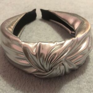 Boutique Women’s/Girl’s Silver Metallic Knot Headband